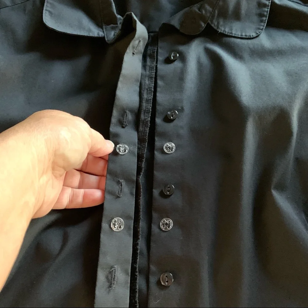 Riders by Lee Black Button Front Shirt Size XXL - Picture 4 of 12